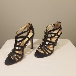 ISOLA Strap High Heels Ankle Sandals 6.5M Zip Back